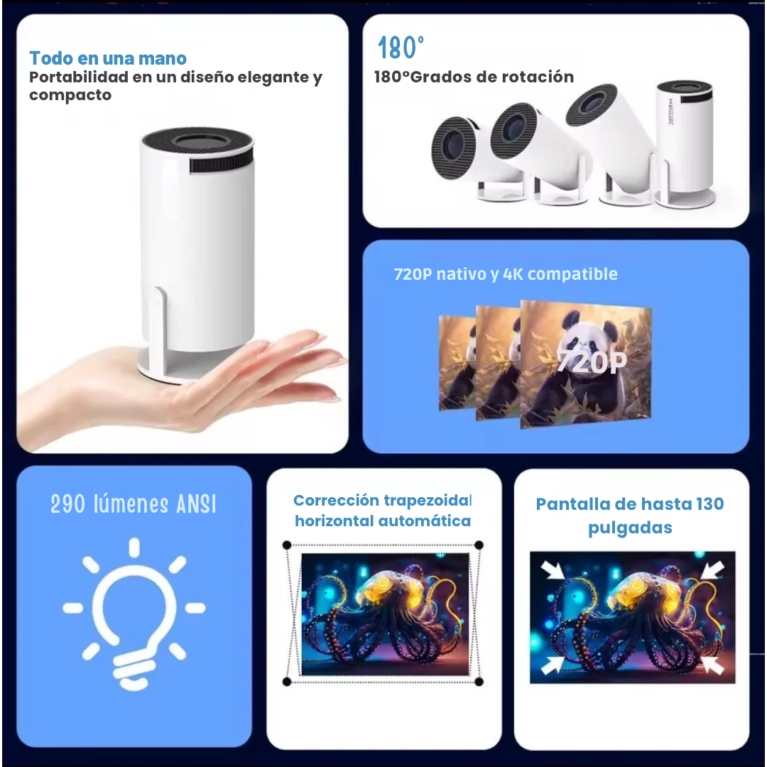 Mini Proyector de Cine - Bluetooth