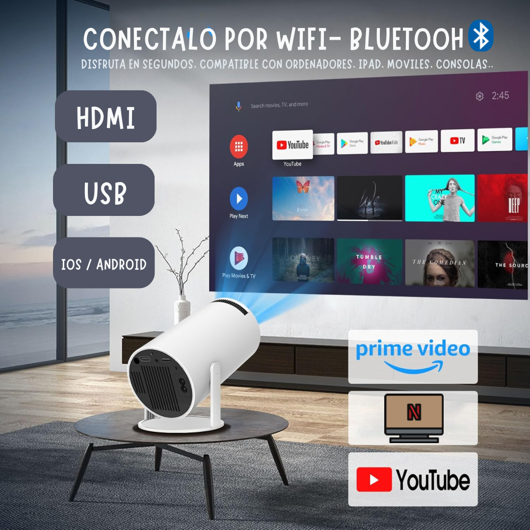 Mini Proyector de Cine - Bluetooth